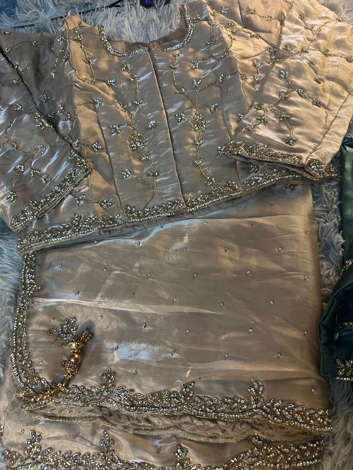 New Organza Saree With Heavy Blouse