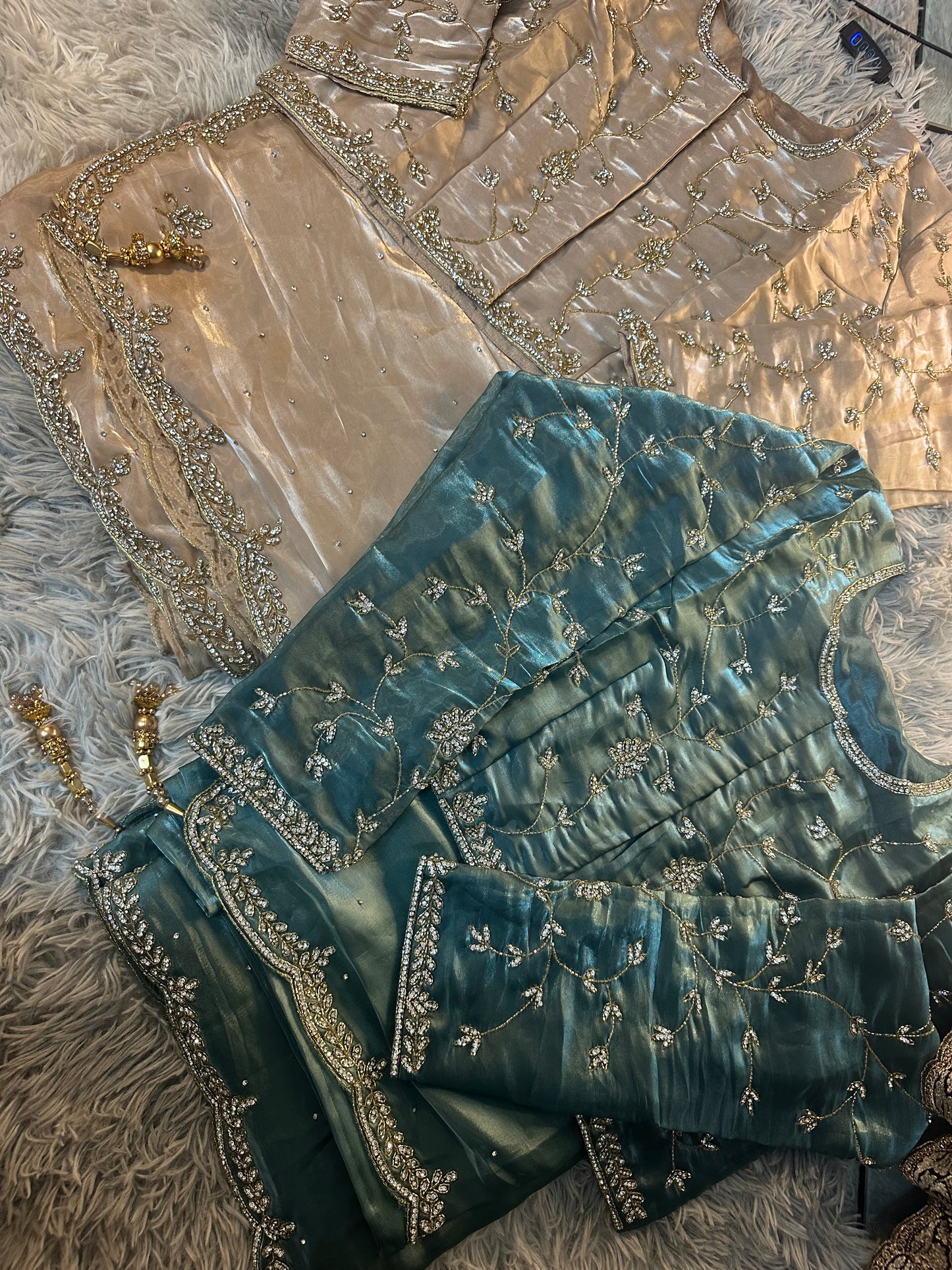 New Organza Saree With Heavy Blouse